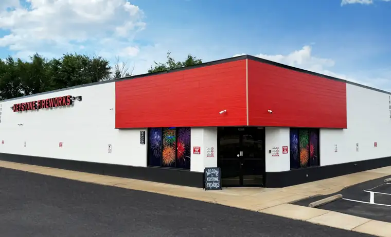 Keystone Cranberry building with a red front and parking lot