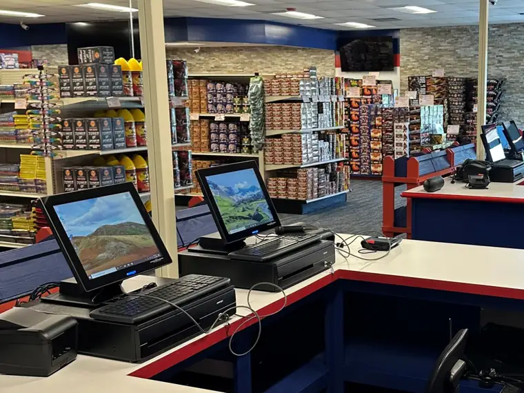 Wide view inside Keystone Cranberry at the checkout counter